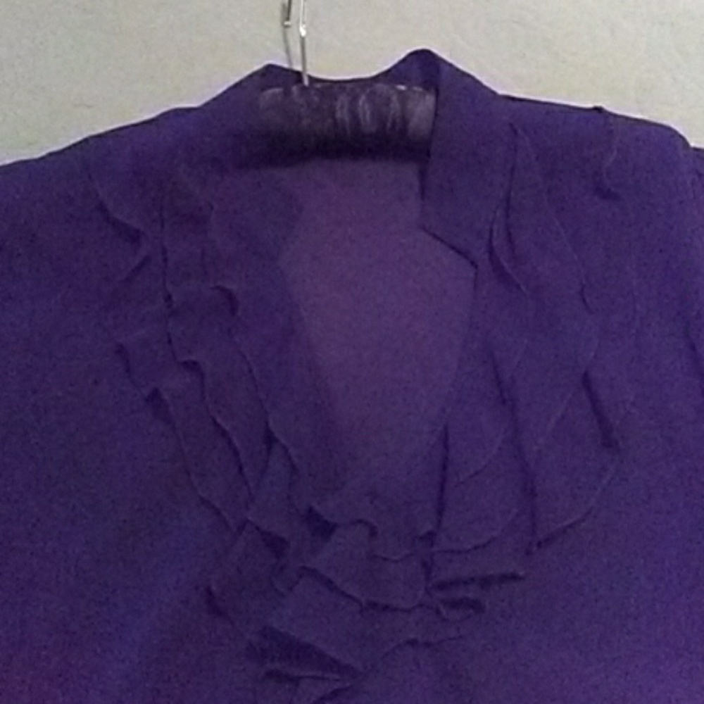 Purple Ruffled Blouse - Picture 3 of 3